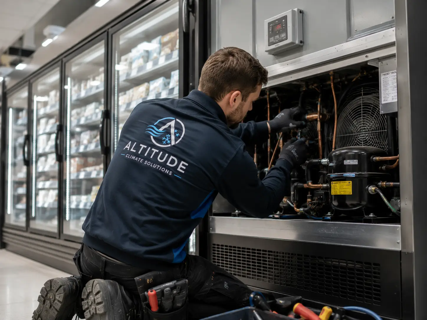 Commercial refrigeration solutions by Altitude Climate Solutions in Hinckley and Leicester.